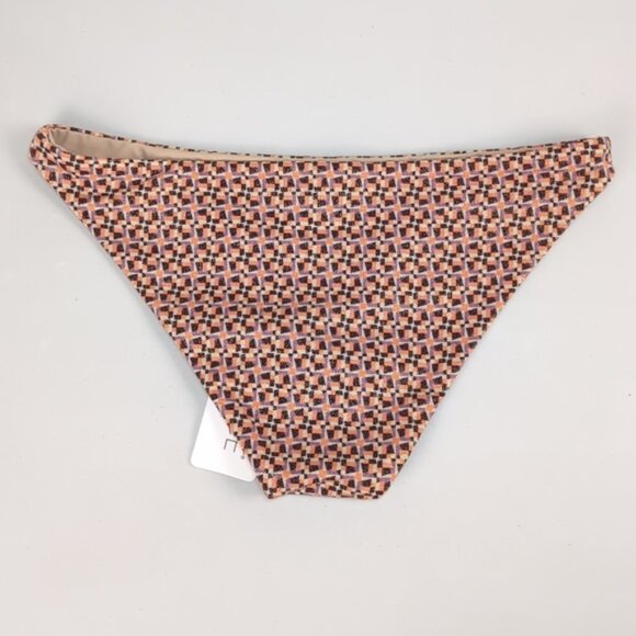 NEW L*Space Shine On Shimmer Camacho Bikini Bottom Multicolor Metallic Geometric - Picture 7 of 11